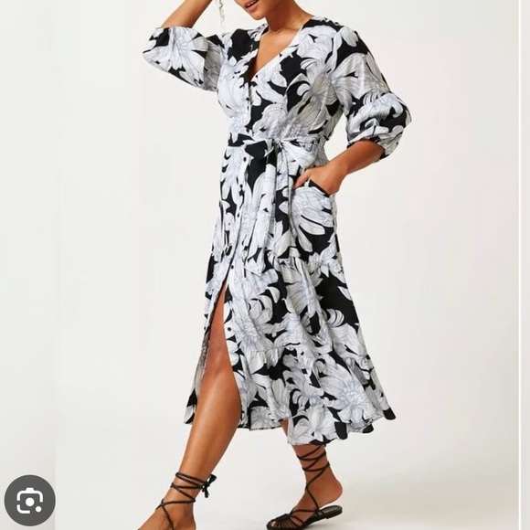 Maeve Puff Sleeve Midi - Picture 2 of 6